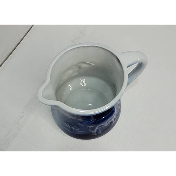 Vintage Victoria Ware Ironstone Flow Blue and White Pitcher Cow - Picture 3 of 6
